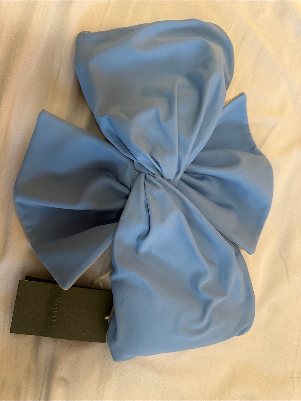 Juan de Dios Blue Bow Front Women’s Swim Top strapless